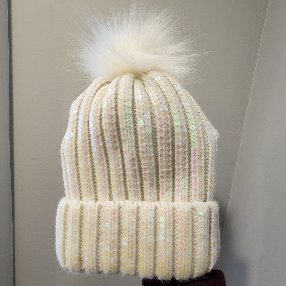 Isaac Mizrahi Sequined Stocking Beanie Cap